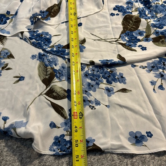 Lulus Women’s French Countryside Floral High-Low Dress XL White Blue New - Picture 12 of 12